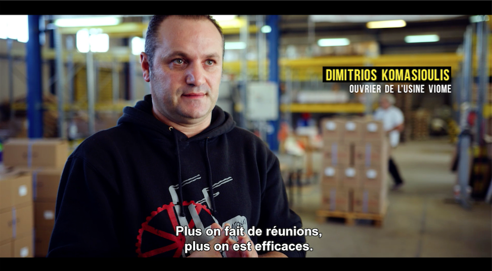 vignette|400x400px|Interview de Dimitrios, ouvrier à l'usine grecque VioMe.